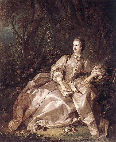 Francois Boucher Madame de Pompadour, Mistress of Louis XV oil painting picture